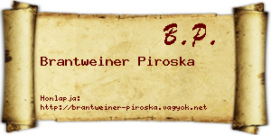 Brantweiner Piroska névjegykártya